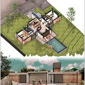 Ilustración digital de proyectos arquitectónicos - Trabajo final. Un progetto di Architettura, Illustrazione architettonica, Architettura digitale, Illustrazione digitale e Paesaggismo di camila garcia castellanos - 15.10.2025