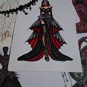 dark fashion . % Ramila Ibrahimova tarafından hazırlanan Eskiz çizimi, Dijital Çizim, Moda Tasarımı, Geleneksel illüstras, on, Moda İllüstras, Ve onu	 projesi - 10.16.2025
