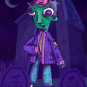 Noite viva. Een project van Ontwerp van personages, Traditionele illustratie, Digitale illustratie, Kinderillustratie, Verhaallijn,  Tekening, Schilderij y Digitale tekening van Bruno Martins - 17.10.2025