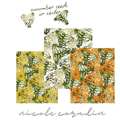 Surface Pattern Design Beginner Cucumber Print . Design de model, Design textil, Ilustrație tradițională și Pictură în acuarelă de Nicole Coradin - 10.18.2025