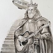 King Arthur or Robert Plant Ein Projekt aus dem Bereich Design von Figuren, Zeichnung, Ölmalerei und Malerei von Willy van Dregt - 19.10.2025
