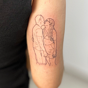 Retrato de um casal. Un proyecto de Diseño de tatuajes de Gabriela Dias - 20.10.2025