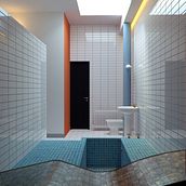 Baño Villa Savoie. Un projet de Architecture, Architecture numérique, Architecture d'intérieur , et ArchVIZ de José David Gamella Polo - 20.10.2025