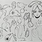 Larva estelar. Sketching, Creativit, Drawing, Traditional illustration, and Sketchbook project by Bastian Miranda - 10.21.2025