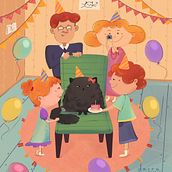 Mrs Muffin. Un projet de Illustration jeunesse, Conception éditoriale, Illustration traditionnelle, Gestion et productivité, Narration, Album illustré, Gestion de portefeuille, Stor , et board de Daryna Rudyk - 23.10.2025