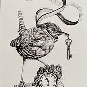 La chiave del tempo . Desen, Ilustrație cu cerneală, Ilustrație naturalistă și Desen în creion de Egidio Calabrese Violetta - 10.25.2025