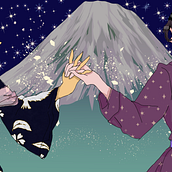Ichiro and Mai at Mt. Fuji. Ilustração tradicional, Design de personagens, Comic, Desenho a lápis, Desenho, Ilustração digital, e Mangá projeto de sarochamarkwell - 27.10.2025