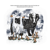 Percy ve Karlı Bir Gece. Design de personagens, Ilustração infantil e Ilustração digital projeto de Merve Uraz - 27.10.2025