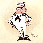 Marinero Cartoon. Un projet de Dessin, Conception de personnages et Illustration traditionnelle de Juan Millán Bruno - 27.10.2025