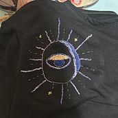 a symbol of protection against the evil eye. Embroider, Sewing, Fashion Design, DIY, Upc, cling, and Textile Design project by Shani Spivak Fisch - 10.30.2025