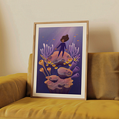 Free Diver Ein Projekt aus dem Bereich Digitale Illustration, Zeichnung, Design von Figuren und Digitale Zeichnung von Charlotte Skerratt - 31.10.2025