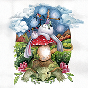 ABSCHLUSSPROJEKT IN AQUARELL UND GOUACHE "DIE SCHILDKRÖTE UND DER HASE" Ein Projekt aus dem Bereich Bildende Künste, Traditionelle Illustration, Kinderillustration, Malerei, Aquarellmalerei und Gouachemalerei von Daniel Caicedo Restrepo - 05.11.2025