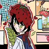 Strawberry girl  Ein Projekt aus dem Bereich Design von Figuren, Digitale Zeichnung, Digitale Illustration, Digitale Malerei und Traditionelle Illustration von Aisha ALQrni - 05.11.2025