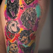 Mascotas en el corazón . Projekt z dziedziny Projektowanie tatuaż użytkownika Juan Guzman - 09.11.2025
