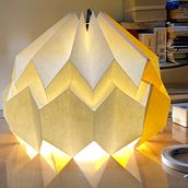 LOTUS ORIGAMI LAMPSHADE . Arts, Crafts, DIY, Design, Decoration, Paper Craft, L, scape Architecture, and Pattern Design project by khaled Messaoud - 11.15.2025