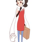 Characterdesign Simone . % Lucie Timm tarafından hazırlanan Sanatsal Çizim, Karakter Tasarımı, Çizim, Anlatı, Eskiz çizimi, Hika, e panosu, Hika, Ve e anlatımı projesi - 11.15.2025