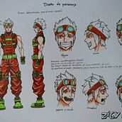 Zigy Razen (🐸). Traditional illustration, Character Design, Comic, and Manga project by Edwin Alberto Yaquibe Murcia - 11.17.2025