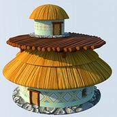 Ubuntu Village Environmental Assets. Un proyecto de Diseño 3D, Modelado 3D, Dirección de arte y Dibujo de Rowan Dawduth - 17.11.2025