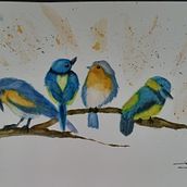 My Birds . Watercolor Painting project by Jan Squillace - 11.20.2025