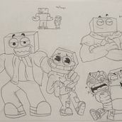 ART CONCEPTUAL i CONTINGUT DESCARTAT de "GEOMÈTRICS/GEOMÉTRICOS" (La meva sèrie original d'animació.). Projekt z dziedziny Trad, c, jna ilustracja, Projektowanie postaci i Concept art użytkownika Derek Infantes - 24.11.2025