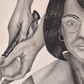 TEG: Sèrie de retrats (tècniques seques) . Menggambar Potret proyek oleh anna herrerías soto - 11.26.2025