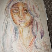 pencil portrait. Een project van Tekenen met kleurpotloden,  Tekening,  Portrettekening y Sketchbook van Harmony Lowe - 29.11.2025