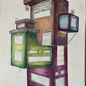 Creación inspirada en Cintia Vidal . Un progetto di Disegno, Creatività e Disegno con matite colorate di Anna Isabel molina - 30.11.2025