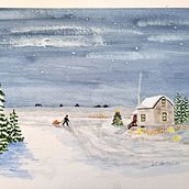 My Canadian prairie scene . Un progetto di Belle arti, Pittura e Pittura ad acquerello di Sheri Hathaway - 30.11.2025