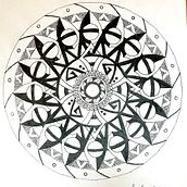 Geometrías vivas. Drawing, Ink Illustration, Art Therap, Meditation, and Mindfulness project by andressv2009 - 12.02.2025