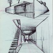 Dibuix artístic: Perspectiva i arquitectura . Arsitektur, Arsitektur Interior, Dan Menggambar Artistik proyek oleh Yasmín Torres Cortés - 12.03.2025