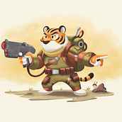 Captain Rugger. Un progetto di Character design, Illustrazione digitale, Pittura digitale, Illustrazione tradizionale e Disegno di juan_suasnavas - 04.12.2025