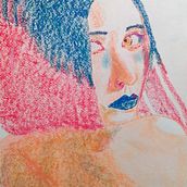 Azul y rosa, retrato con tizas pastel. Un progetto di Disegno artistico, Disegno, Belle arti, Illustrazione tradizionale, Disegno di ritratti, Creatività, Disegno a matita e Teoria del colore di Carlos Alexis Ramírez Solís - 04.12.2025