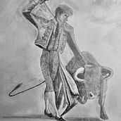Torero. Artistic Drawing, Drawing, Fine Arts, Pencil Drawing, and Realistic Drawing project by Eduardo Baca Suárez - 12.07.2025
