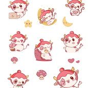 Proyecto kawaii: Taurut. Un progetto di Manga, Character design e Illustrazione tradizionale di Lucía Durán - 08.12.2025