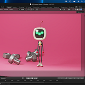 Robot Blender . % humo.sc tarafından hazırlanan Karakter Tasarımı, Ürün Tasarımı, Hareketli Grafikler, Ve 3D Modelleme projesi - 12.13.2025