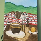 Café da Escadinha - Minas Gerais. Traditional illustration, Architectural Illustration, Watercolor Painting, and Sketchbook project by Júlia Barroso - 12.15.2025