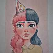 Melanie Matinez. Children's Illustration, Colored Pencil Drawing, Traditional illustration, Painting, Portrait Drawing, and Watercolor Painting project by Beatriz Toledo - 12.16.2025