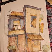 Diseño arquitectónico con marcadores Ein Projekt aus dem Bereich Architektonische Illustration, Zeichnung, Illustration mit Tinte, Sketchbook und Skizzenentwurf von Maryam Sosa - 26.12.2025