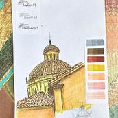 Cúpula catedral primada de Bogotá . Un progetto di Illustrazione architettonica, Disegno, Illustrazione con inchiostro, Sketchbook e Bozzetti di fuentesnathalyfuentes - 28.12.2025