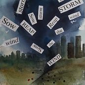 Siembra el viento, cosecha la tormenta. Un proyecto de Artesanía, Ilustración tradicional, Bellas Artes, Pintura, Pintura a la acuarela, Creatividad, Costura y Collage de rossiglori - 01.01.2026