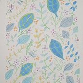 Patrón floral en acuarela . Un proyecto de Bellas Artes, Ilustración tradicional, Pintura, Pintura a la acuarela y Teoría del color de Viviana Rojas Moreno - 02.01.2026