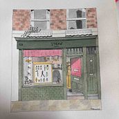 A nice London Shopfront. Painting, Drawing, Watercolor Painting, and Architectural Illustration project by Chiara - 01.05.2026