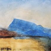 The Blue Rigi, after Turner. Un proyecto de Bellas Artes, Pintura y Pintura a la acuarela de Nick - 05.01.2026