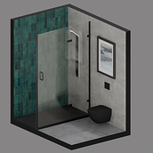 ISOMETRICO DE BAÑO. Architecture, Digital Architecture, Interior Architecture, and ArchVIZ project by mvelazquezmitre - 01.06.2026