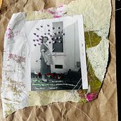 Paper collage with stitch. Embroider, Fine Arts, Collage, and Textile Design project by Cindi Bacon-Gray - 01.08.2026
