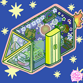 Isometric rocket room. Un proyecto de Ilustración tradicional, Animación, Diseño de personajes, Animación 2D, Ilustración digital y Manga de Morgan - 09.01.2026