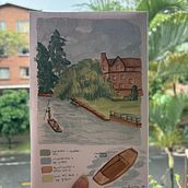 Paseo acuático en Cambridge Ein Projekt aus dem Bereich Traditionelle Illustration, Architektonische Illustration, Aquarellmalerei und Sketchbook von Sofía Vélez Castaño - 14.01.2026
