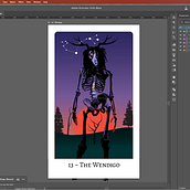 Card 13 | The Wendigo (Death). Digital Illustration, Drawing & Ink Illustration project by Dave Linabury - 01.15.2026