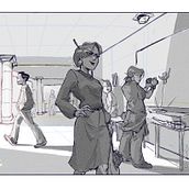 The museum scene . Traditional illustration, Fine Arts, Sketching, Pencil Drawing, Drawing, Artistic Drawing, and Figure Drawing project by riecat_ac - 01.17.2026