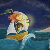 La pirata. Un proyecto de Ilustración infantil, Ilustración digital, Pintura digital y Álbum ilustrado						 de katjoha15 - 19.01.2026